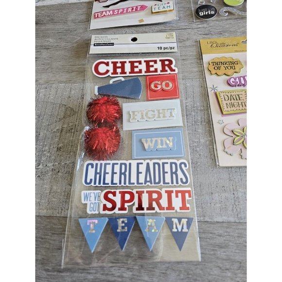 Sticker Lot Cheer Cheerleader Sports Scrapbooking 3D Stickers Jolee's RARE #57 - Picture 5 of 9